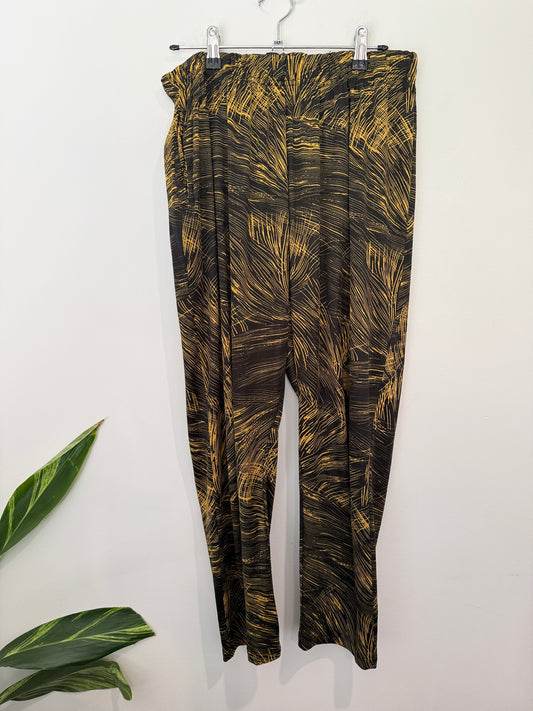 XXL | Waist 78cm High-waisted Patterned Trousers
