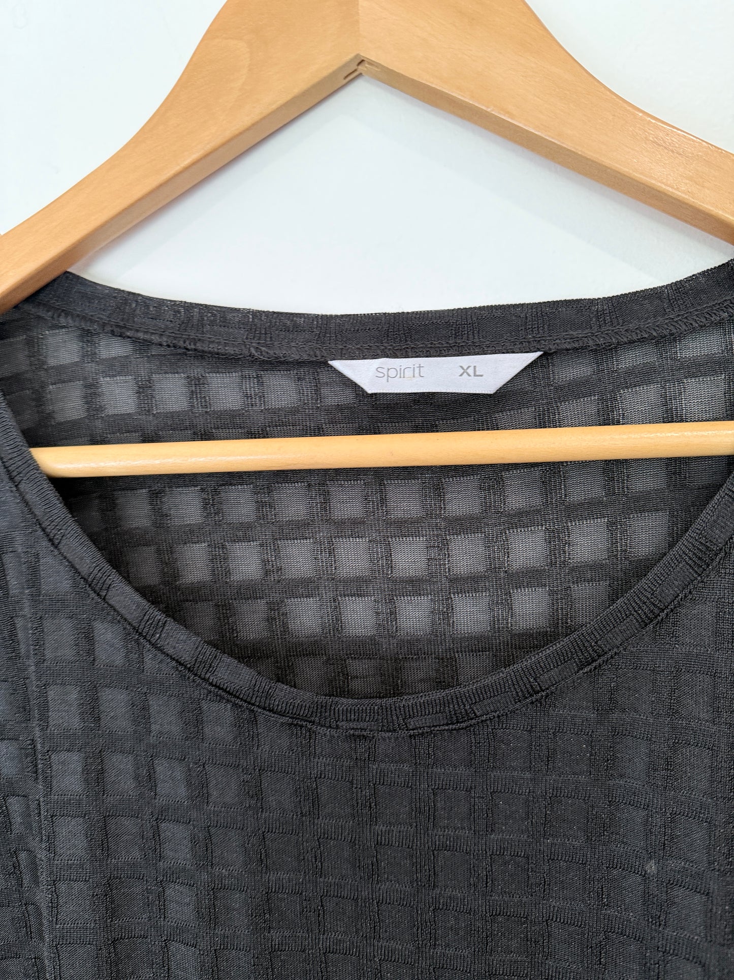 Spirit Textured Grid Tunic Top Size XL