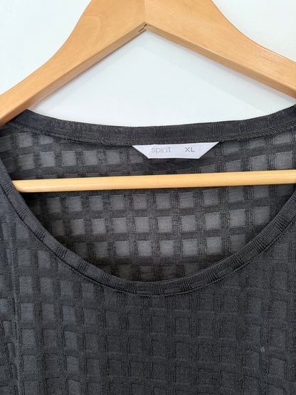 Spirit Textured Grid Tunic Top Size XL