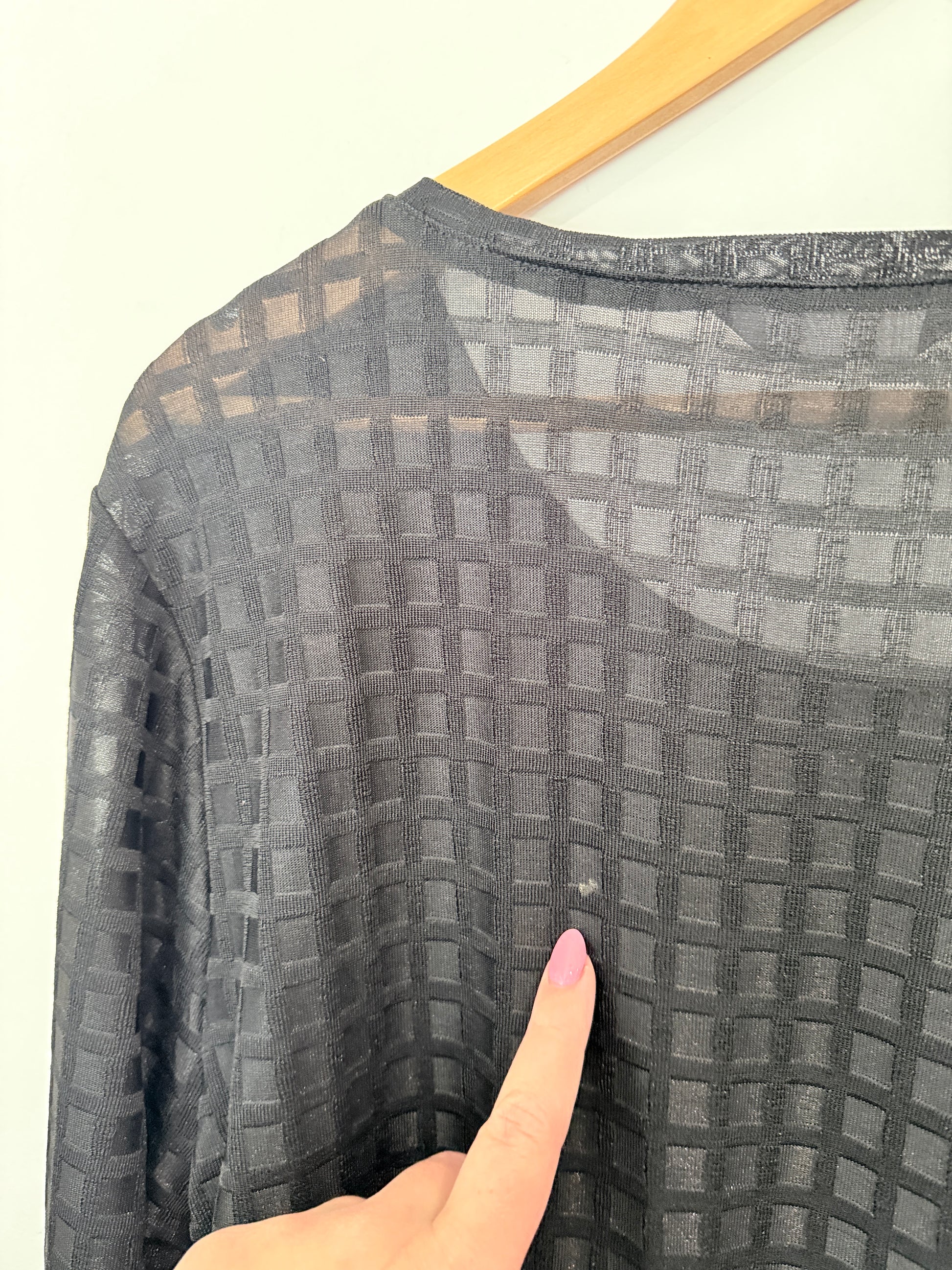 Spirit Textured Grid Tunic Top Size XL