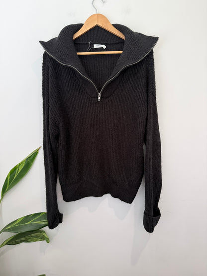 Glassons Rib-knit Half-zip Sweater Size L