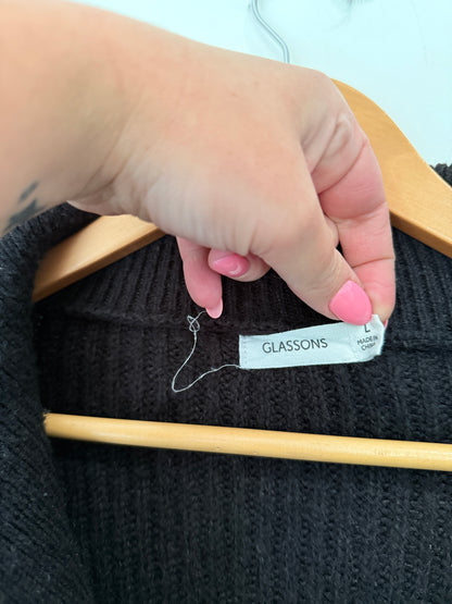 Glassons Rib-knit Half-zip Sweater Size L