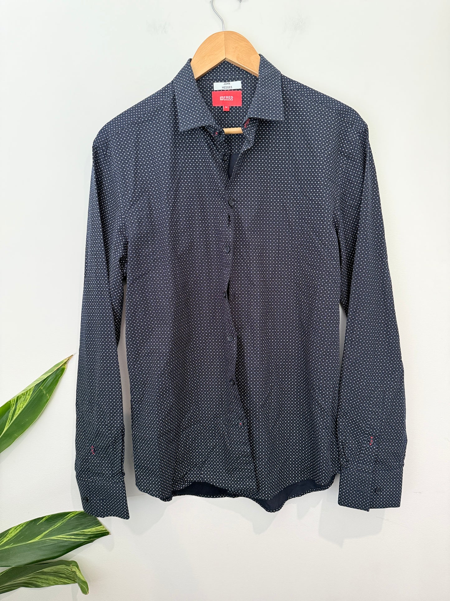 John Hedges Slim-fit Long-sleeve Shirt Size M