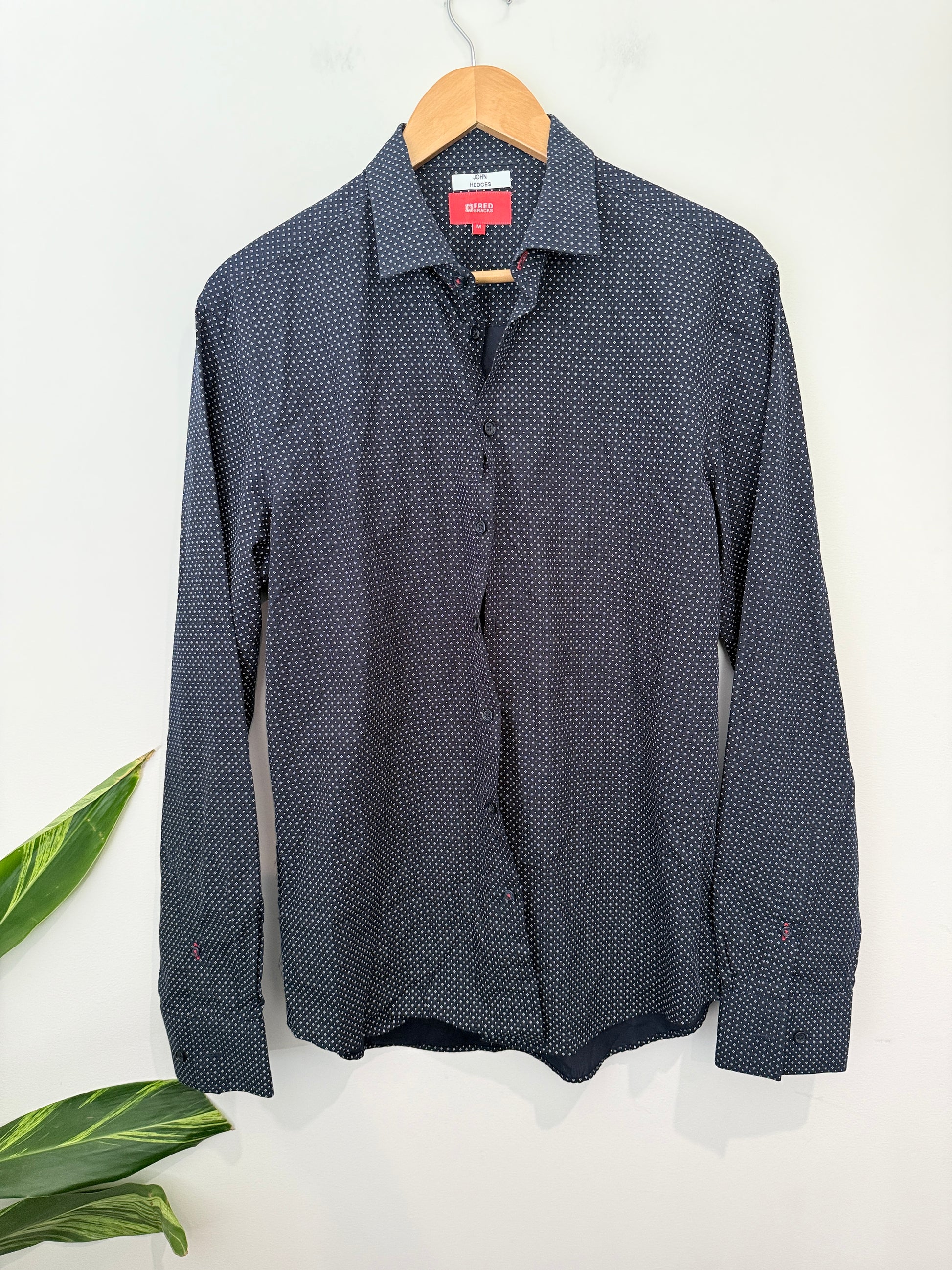 John Hedges Slim-fit Long-sleeve Shirt Size M
