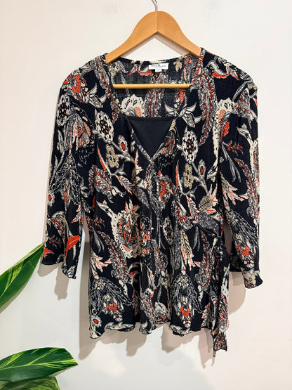 Miller Floral Print Tunic Shirt Size 14