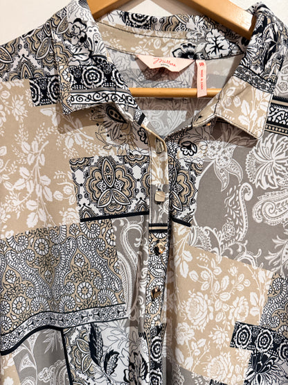 Miller Patchwork Print Tunic Blouse Size 18