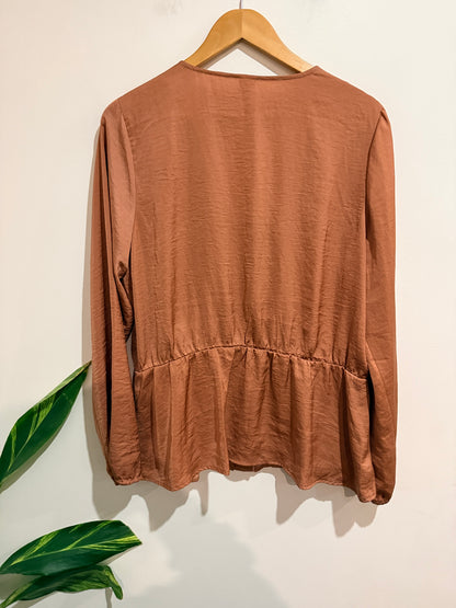 Anko Long-sleeve Peplum Shirt Size 16