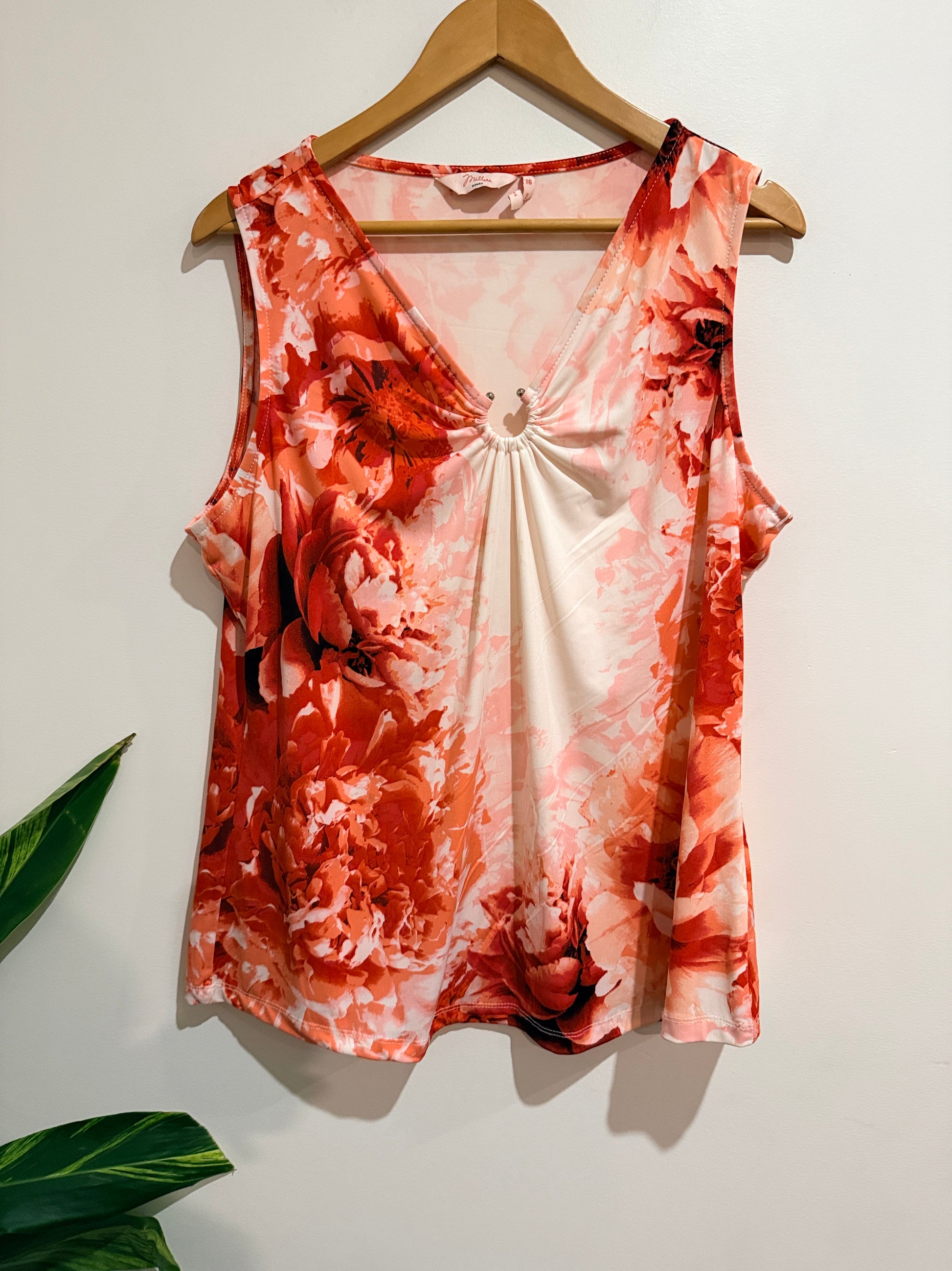 Millers Floral Print Top Size 16