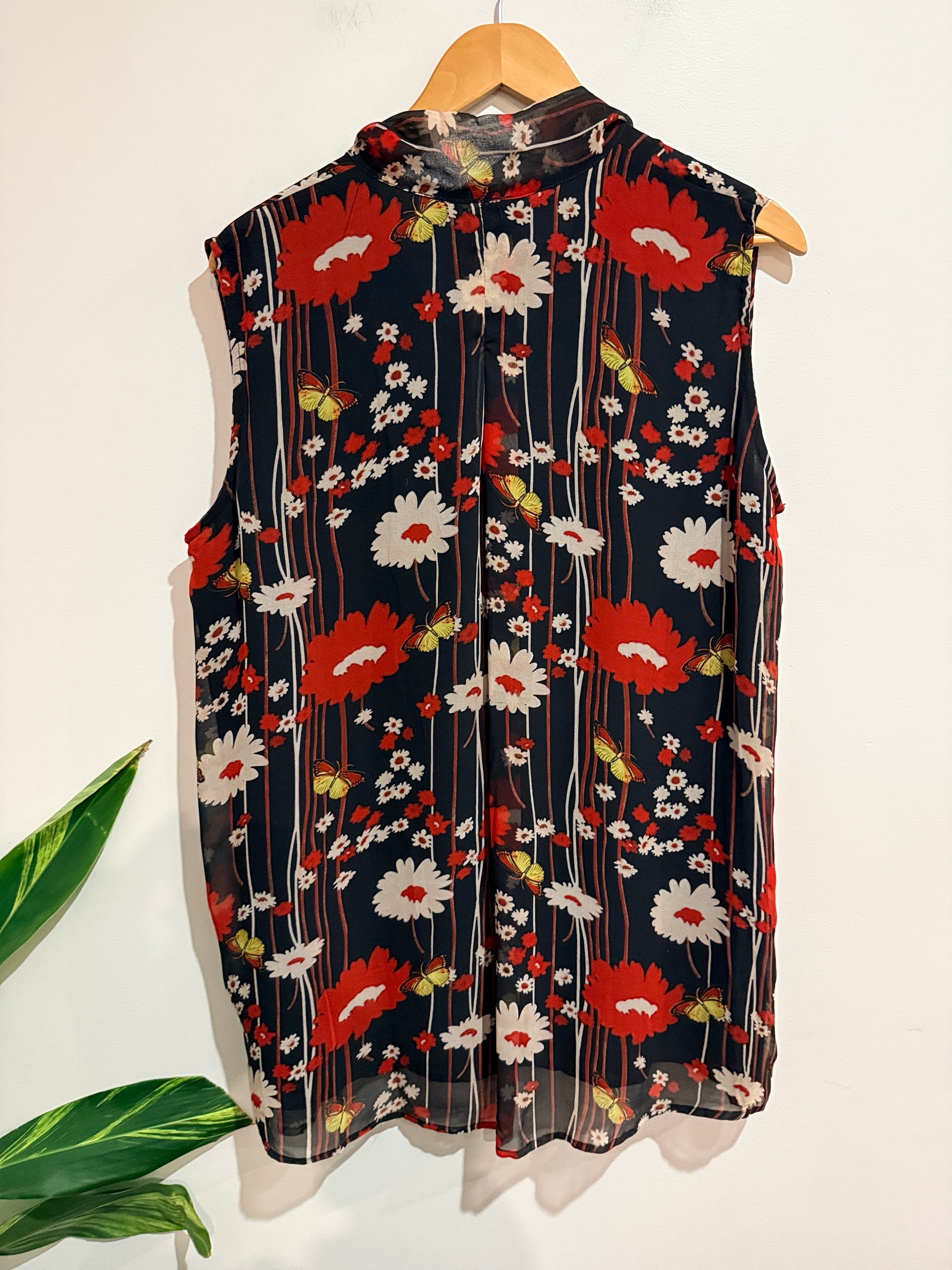 Merric Floral Print Sleeveless Top Size 18