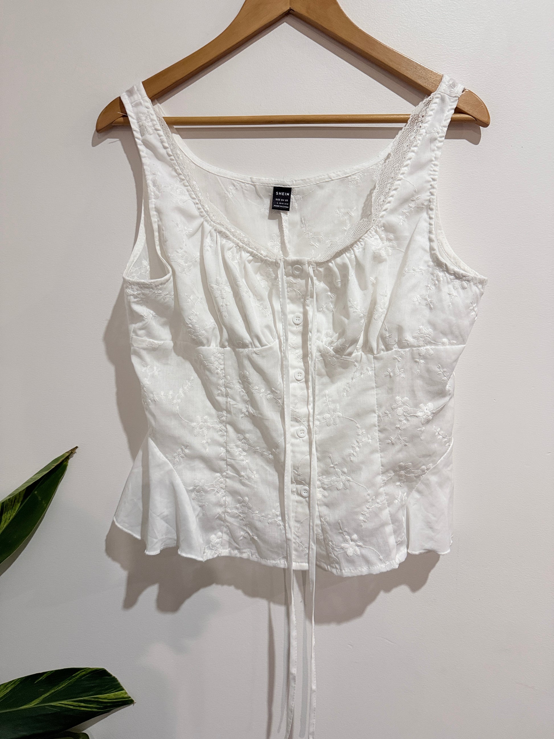 Shein Tie-front Crop Top Size L