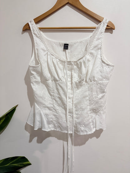 Shein Tie-front Crop Top Size L