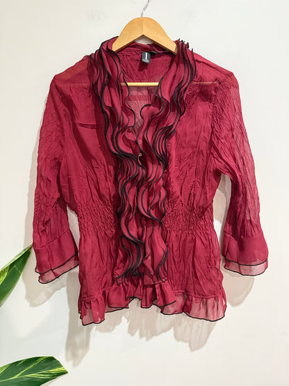 Izabel Ruffled Top Size 14