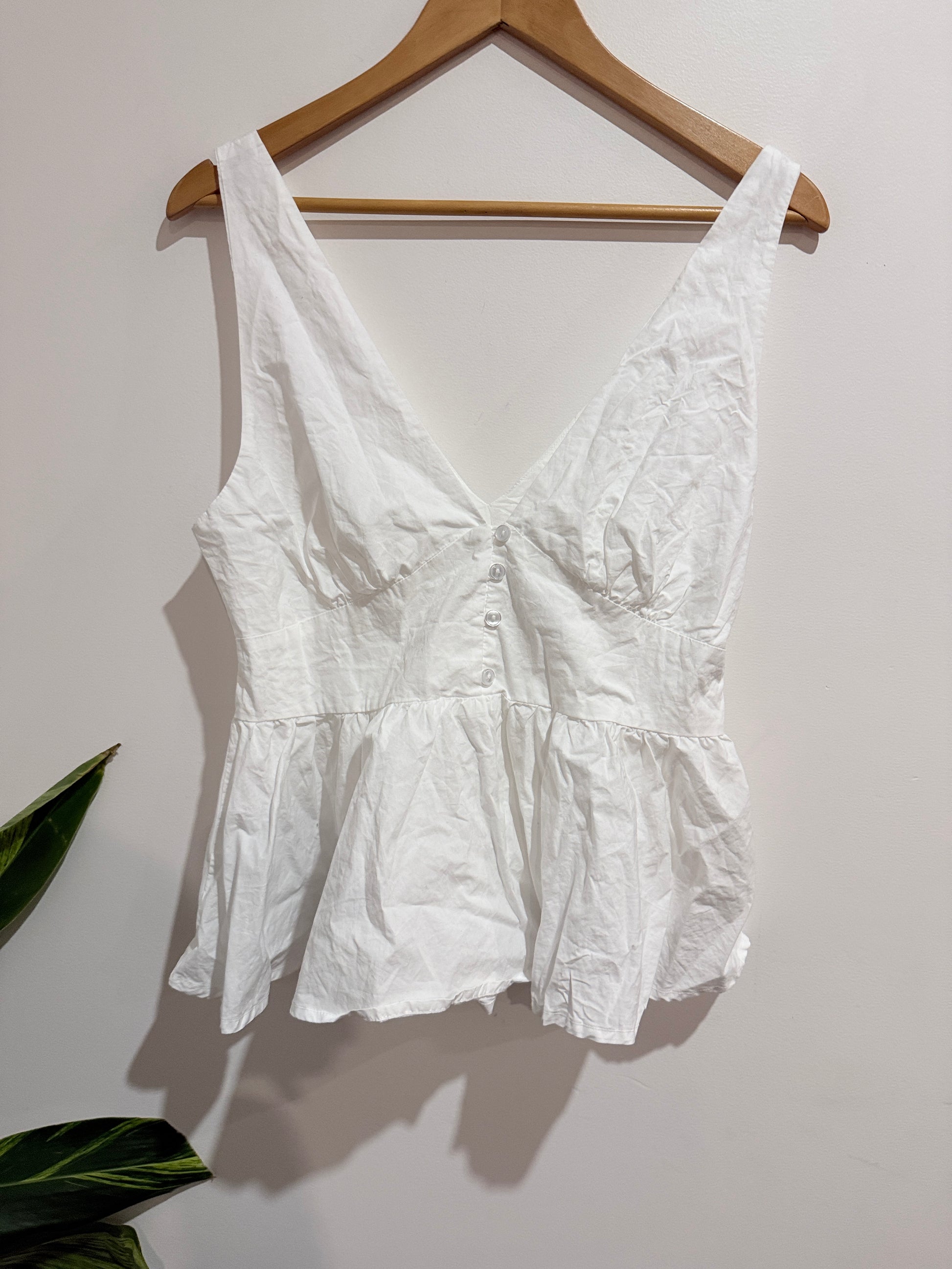 Glassons Peplum Camisole Top Size 12