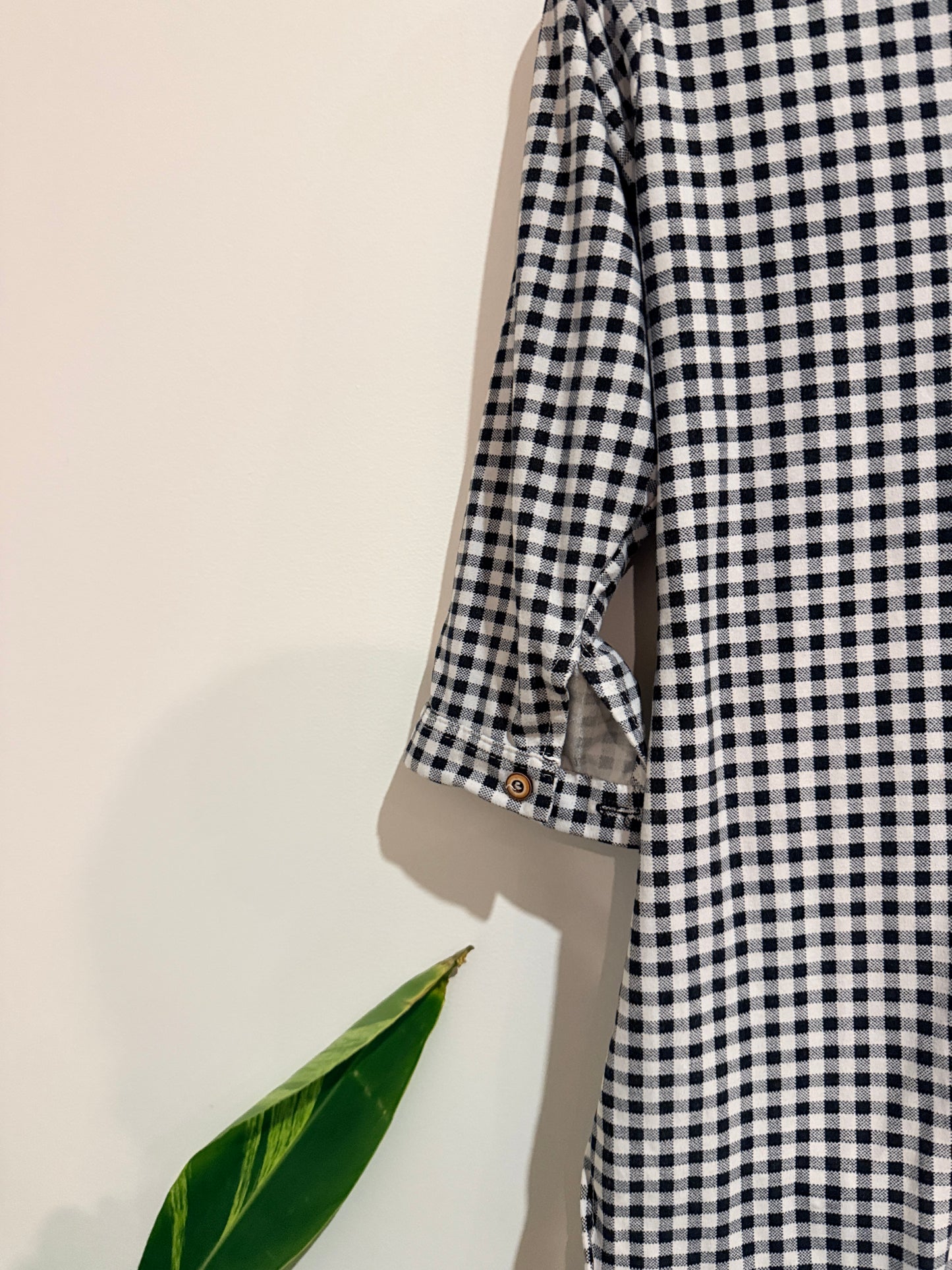 Bee Kay Checkered Tunic Top Size U/Arm to U/Arm 45cm