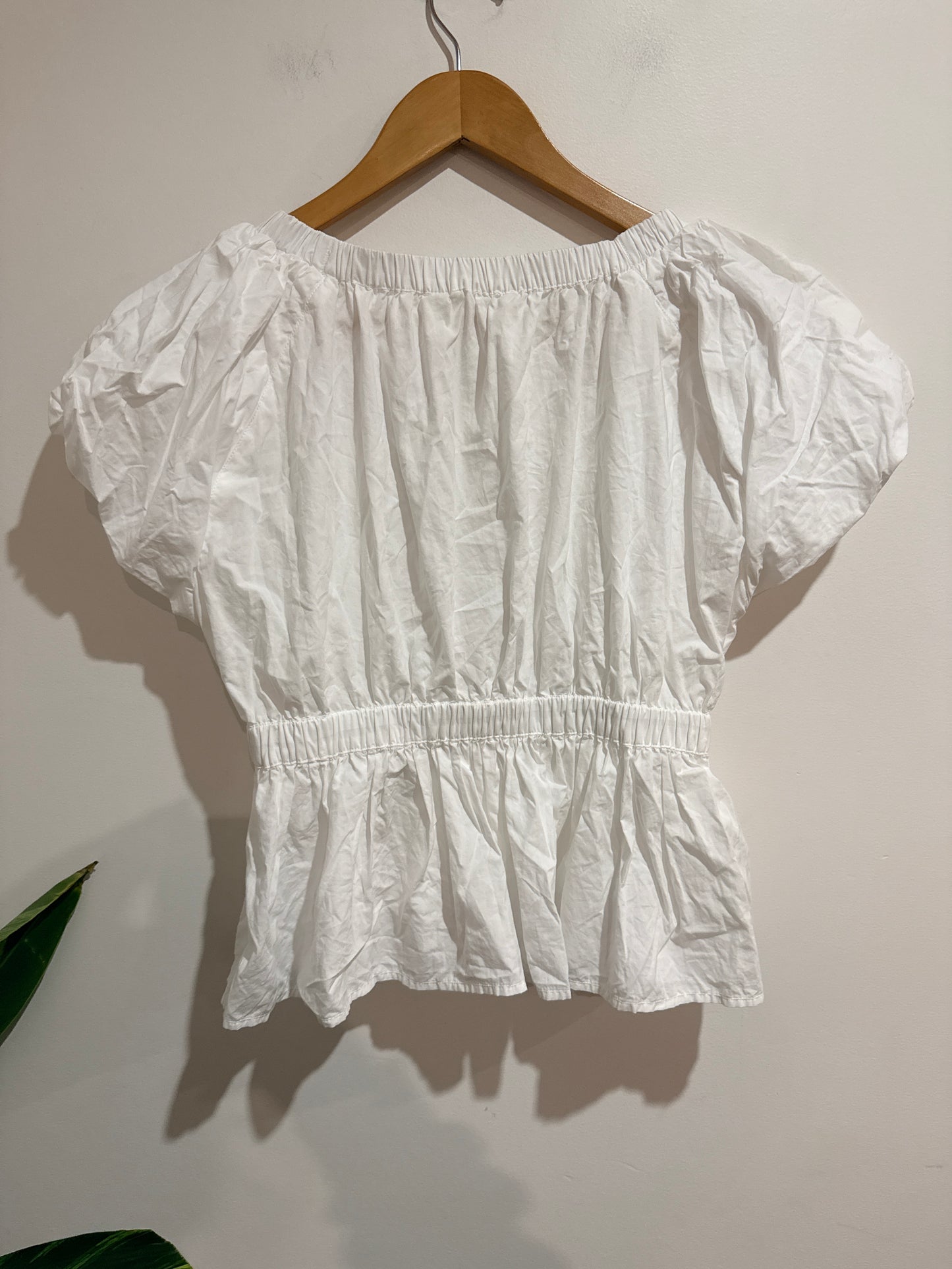 Glassons Puff Sleeve Peplum Top Size 10