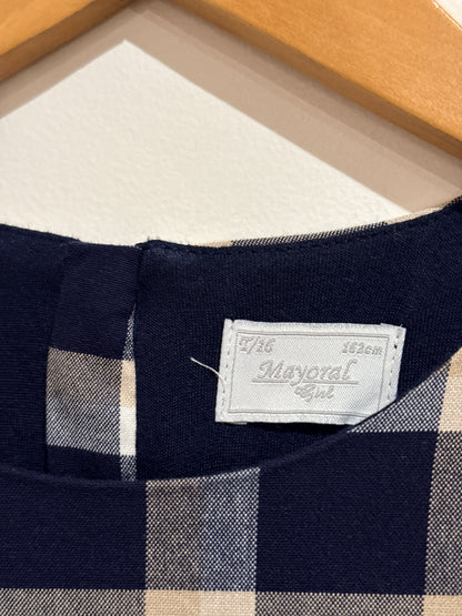 Mayoral Gingham Dress Size 152cm | U/Arm to U/Arm 43cm