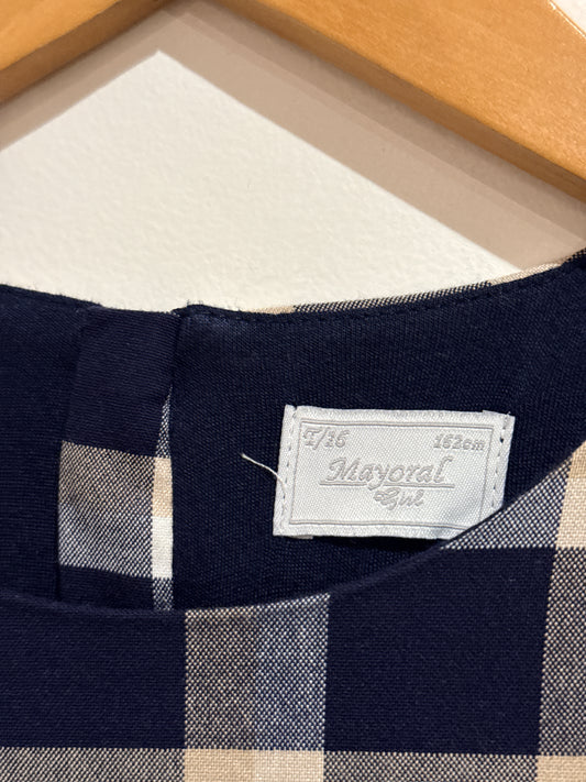 Mayoral Gingham Dress Size 152cm | U/Arm to U/Arm 43cm