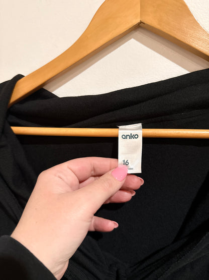 Anko Cowl Neck Long-sleeve Top Size 16