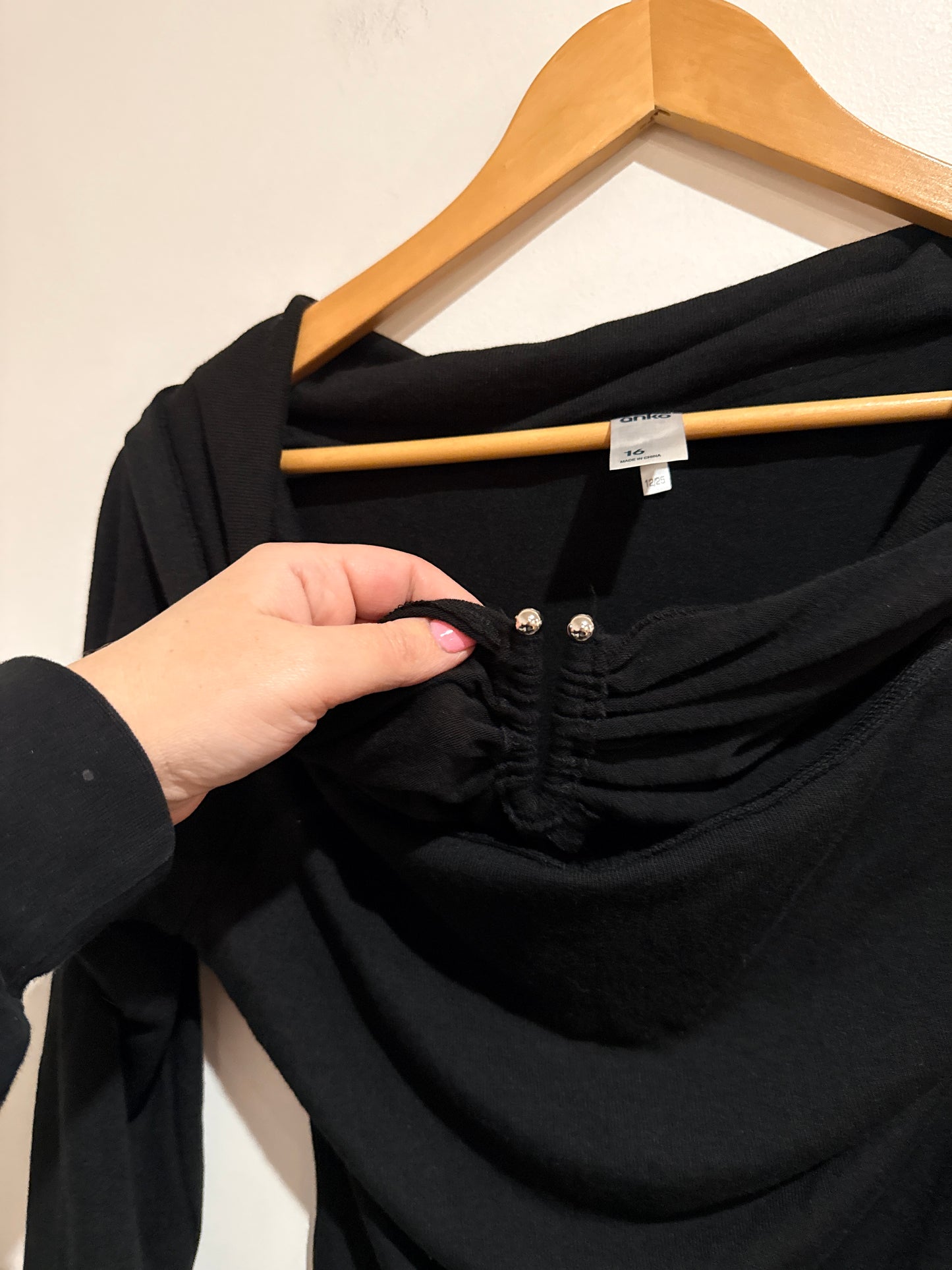 Anko Cowl Neck Long-sleeve Top Size 16