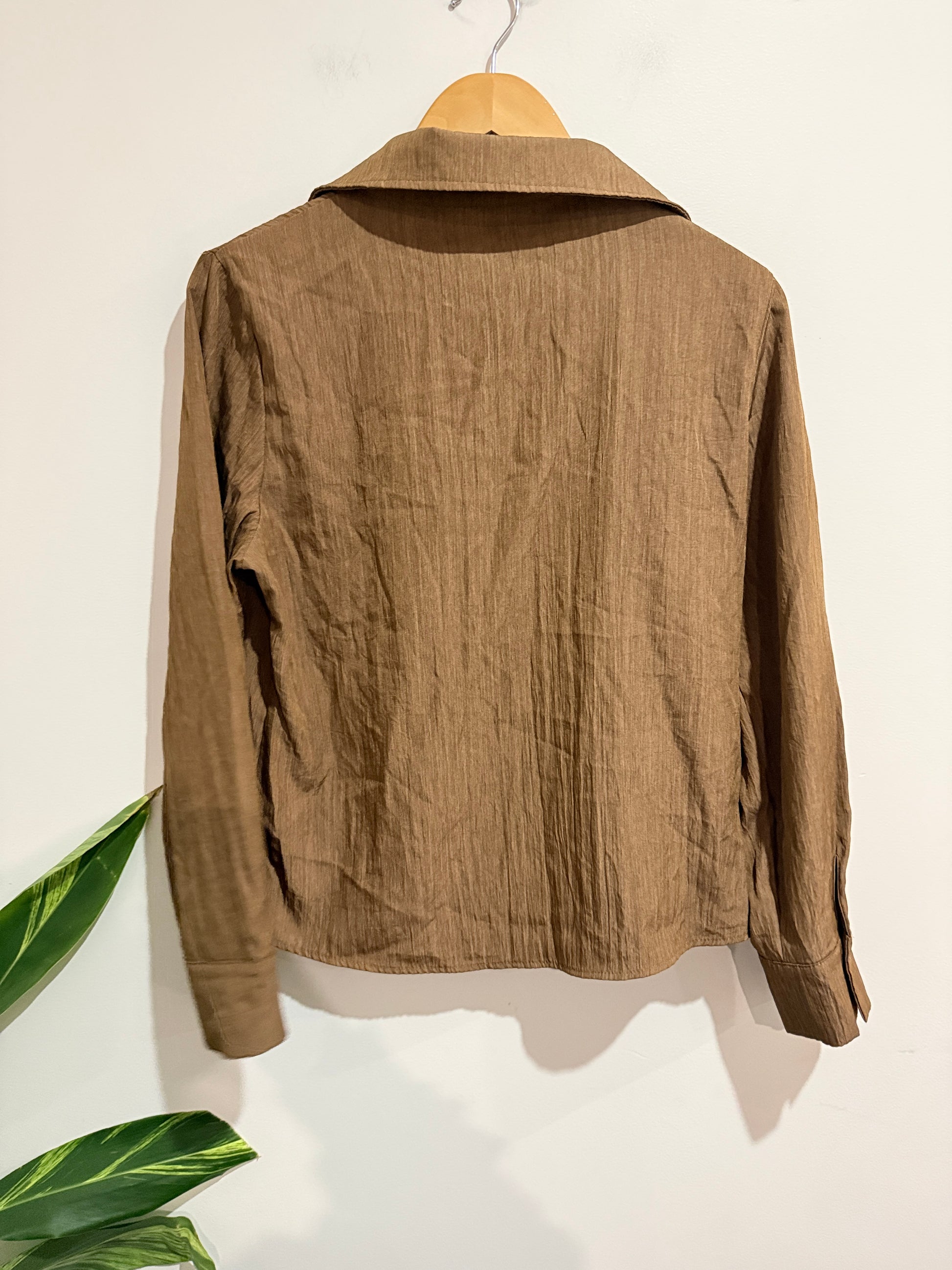 Mirrou Textured Long-sleeve Shirt Size 12