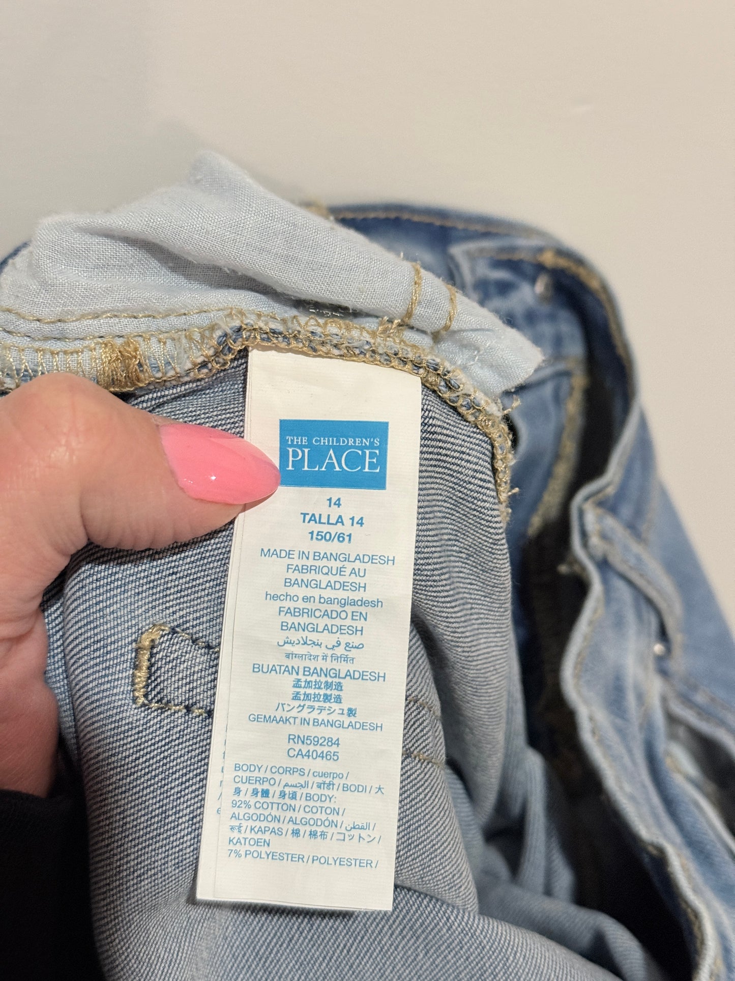 The Children's Rose Embroidered Ankle Jeans Size 14 | Waist 70cm