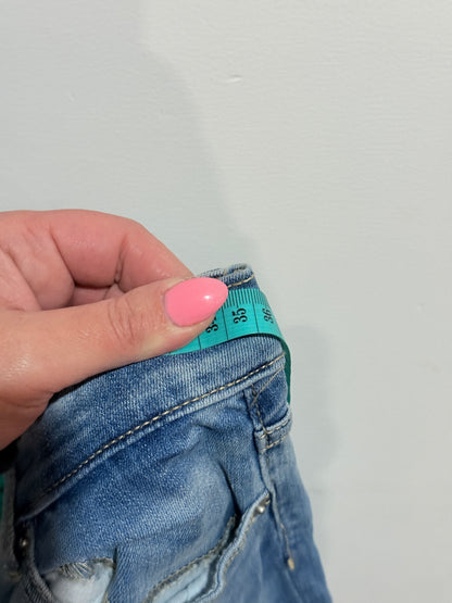 The Children's Rose Embroidered Ankle Jeans Size 14 | Waist 70cm
