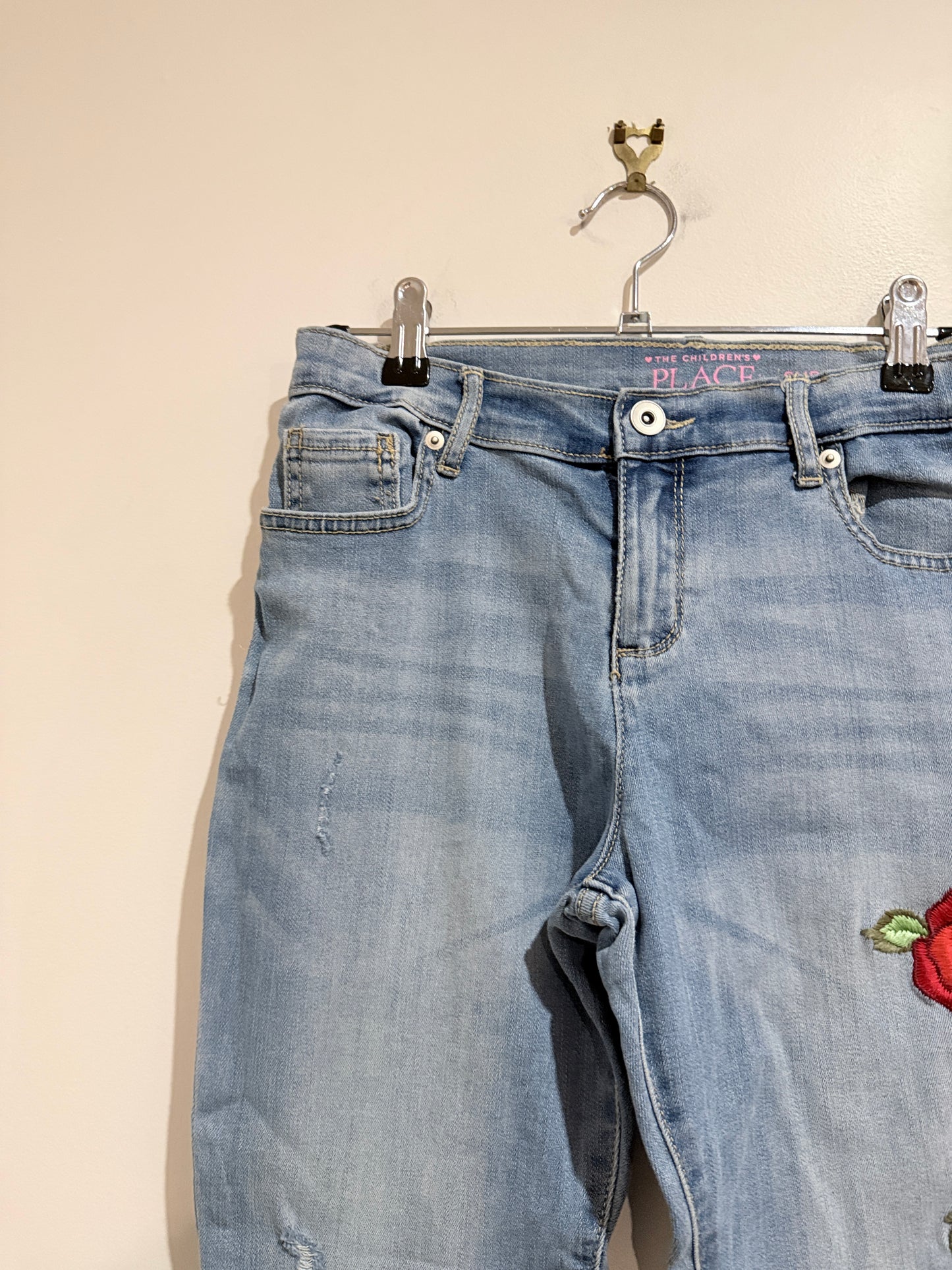 The Children's Rose Embroidered Ankle Jeans Size 14 | Waist 70cm