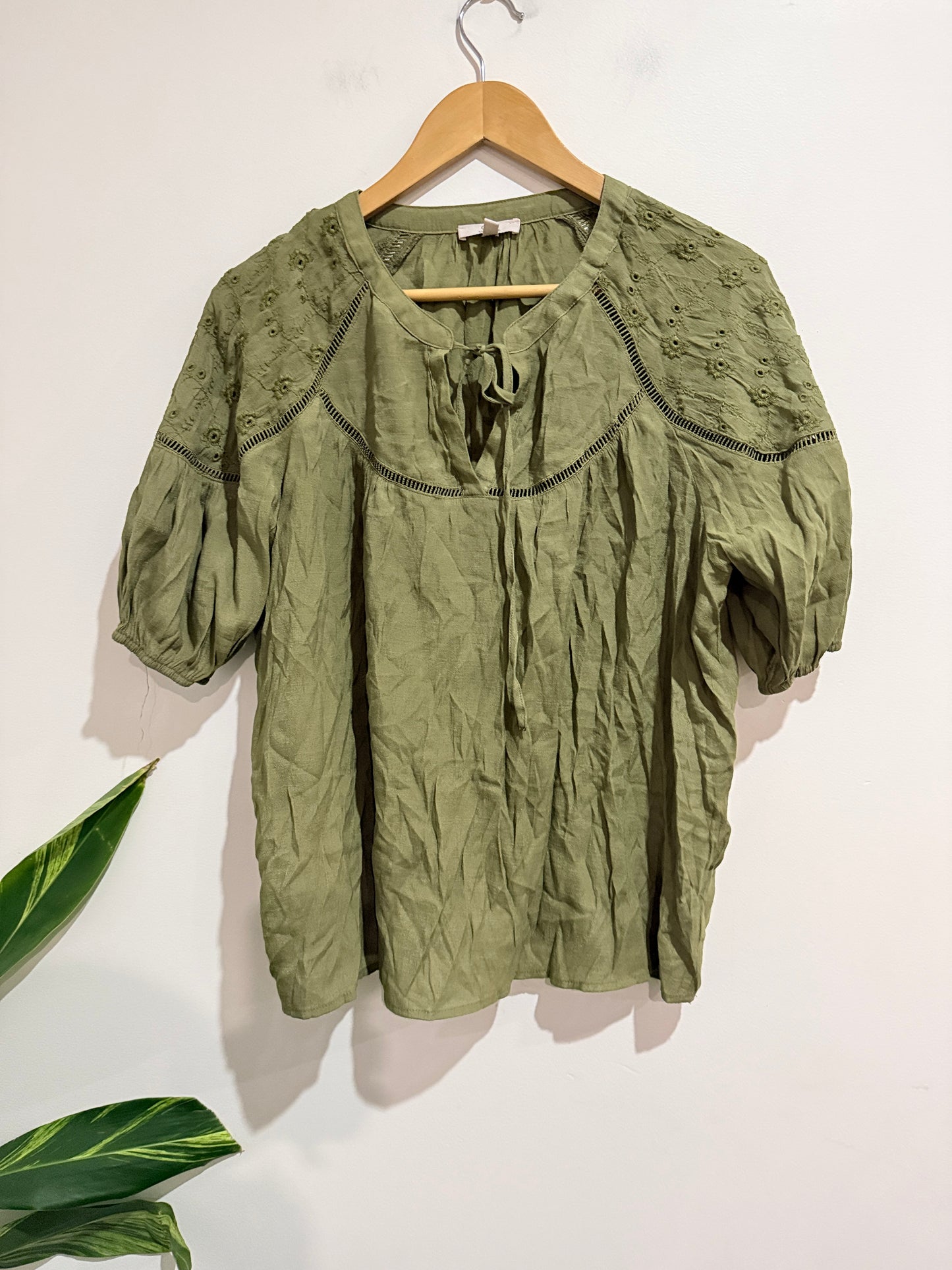 Como Vintage Peasant-style Shirt Size L