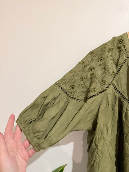Como Vintage Peasant-style Shirt Size L