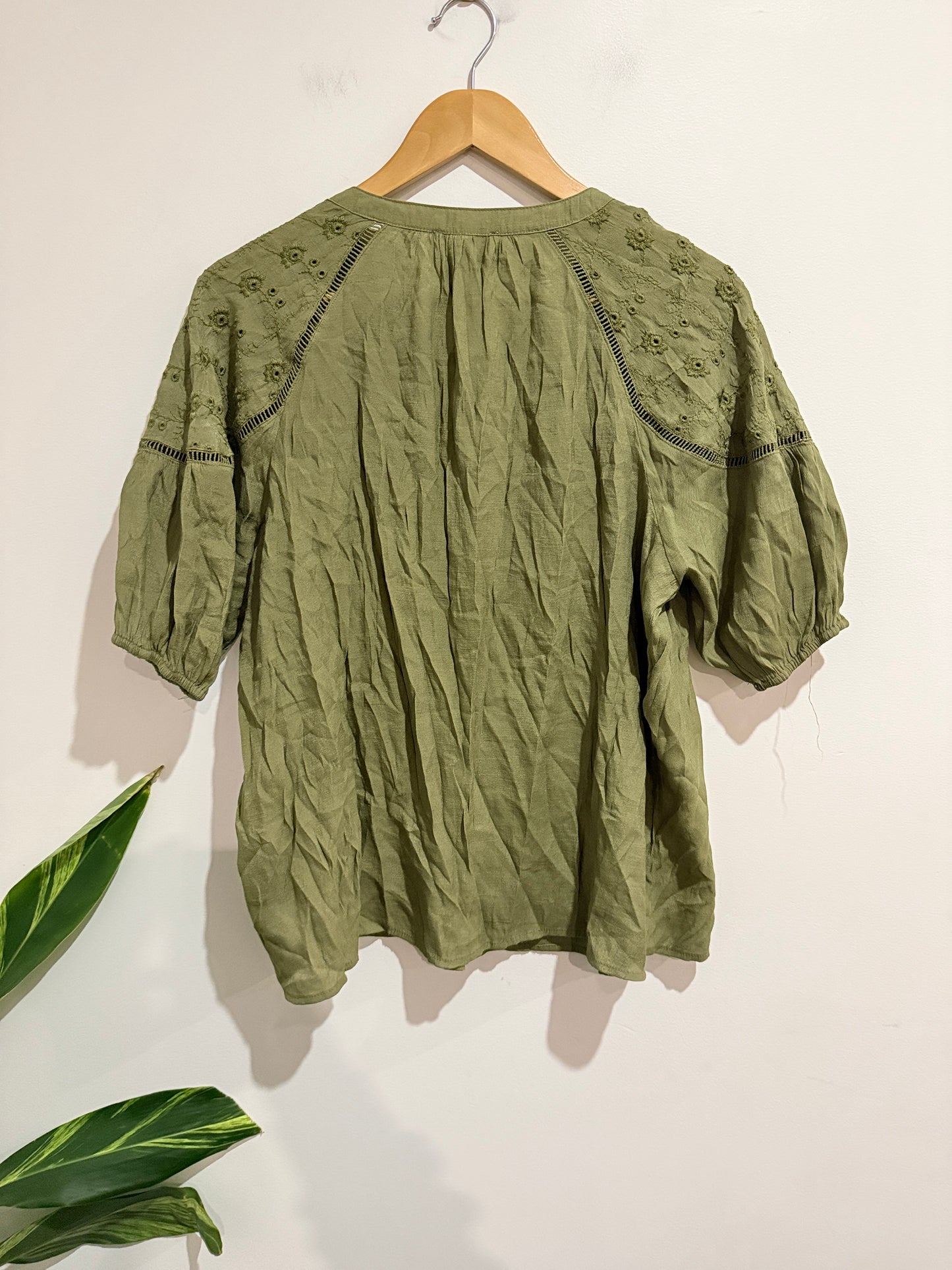 Como Vintage Peasant-style Shirt Size L