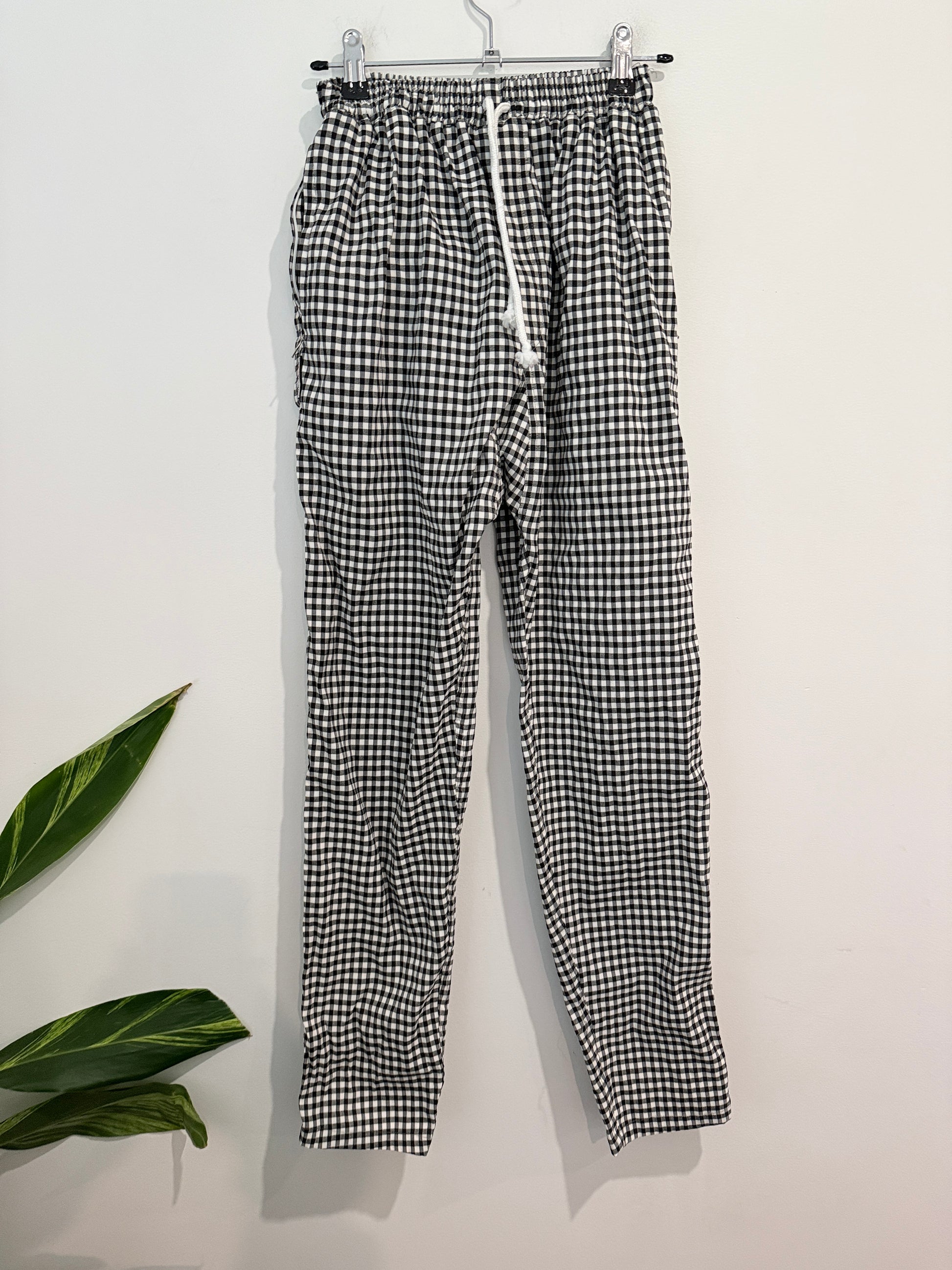 Sheikh Farid Gingham Checkered Trousers Size 40 | Waist 58cm