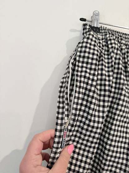 Sheikh Farid Gingham Checkered Trousers Size 40 | Waist 58cm