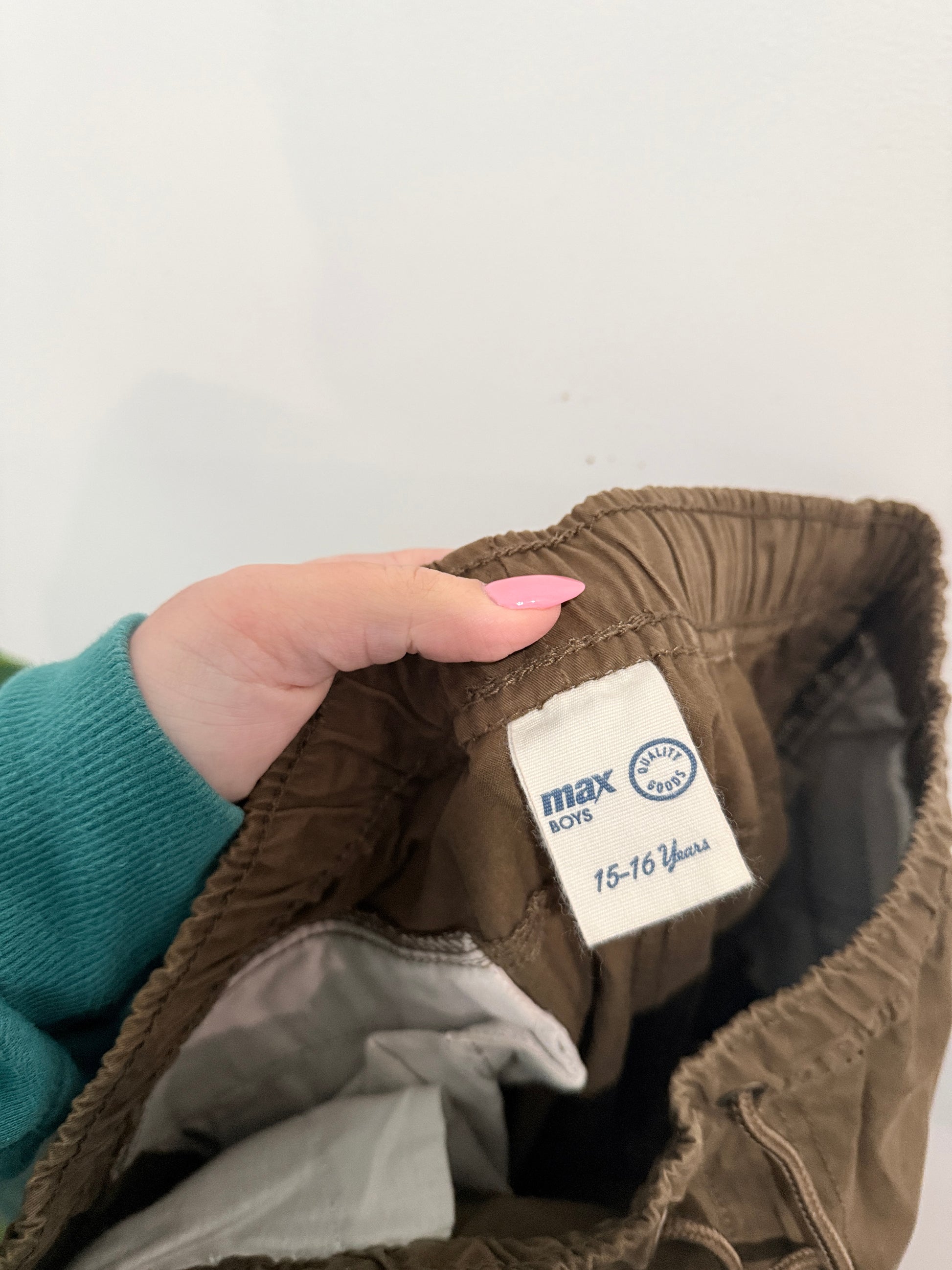 Max Boys Twill Jogger Pants Size 15-16 Years