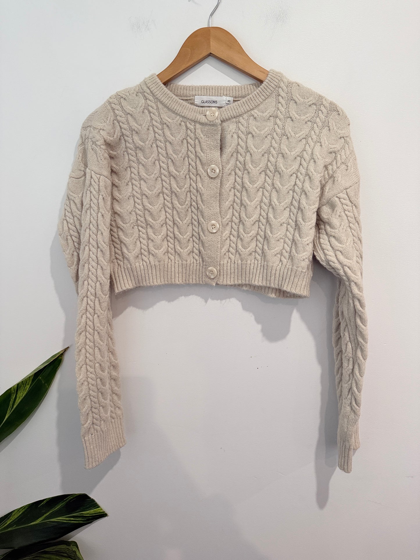 Glassons Cable-knit Cardigan Size XS