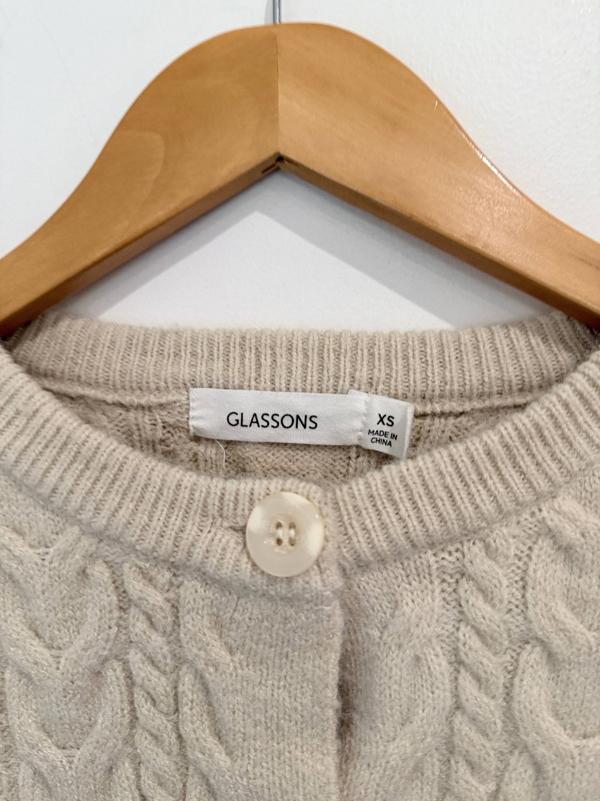 Glassons Cable-knit Cardigan Size XS