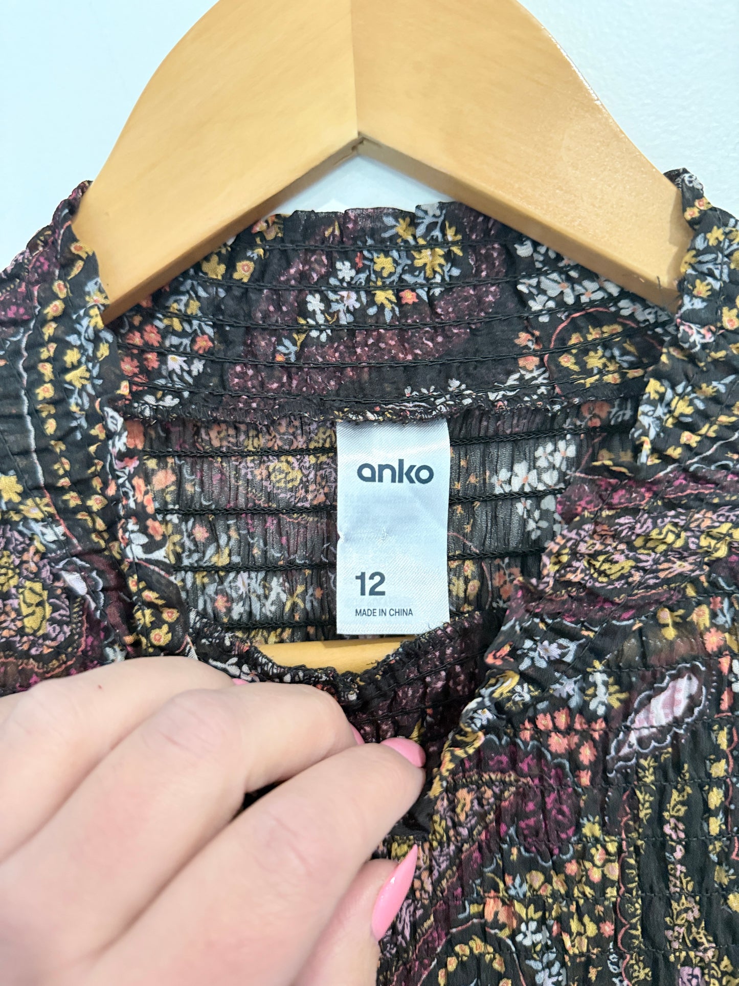 Anko Paisley Pattern Shirt Size 12
