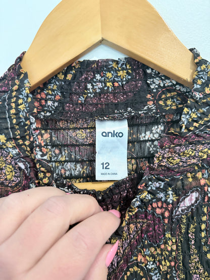 Anko Paisley Pattern Shirt Size 12