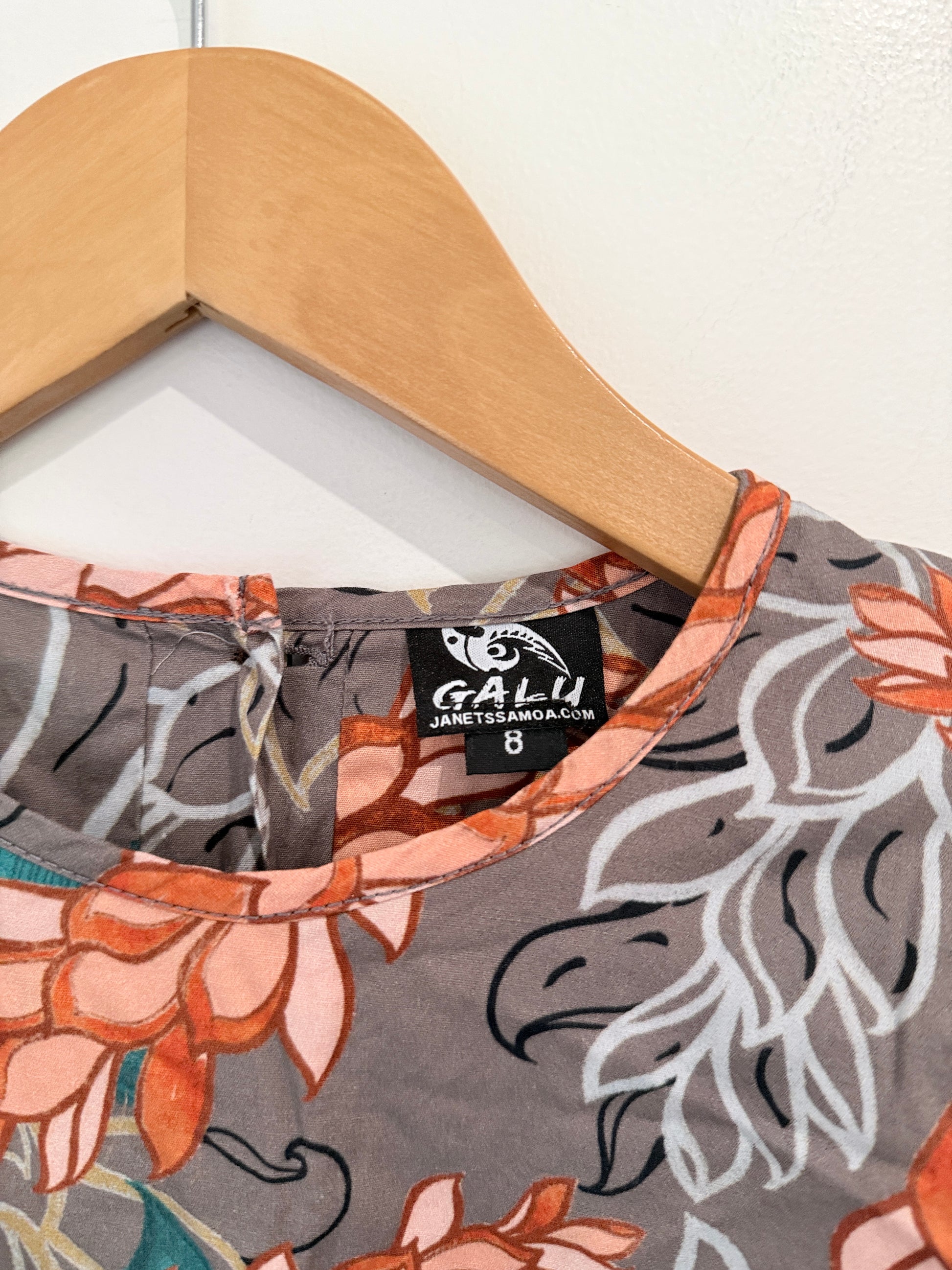 Galu Floral Print Girl Dress Size 8