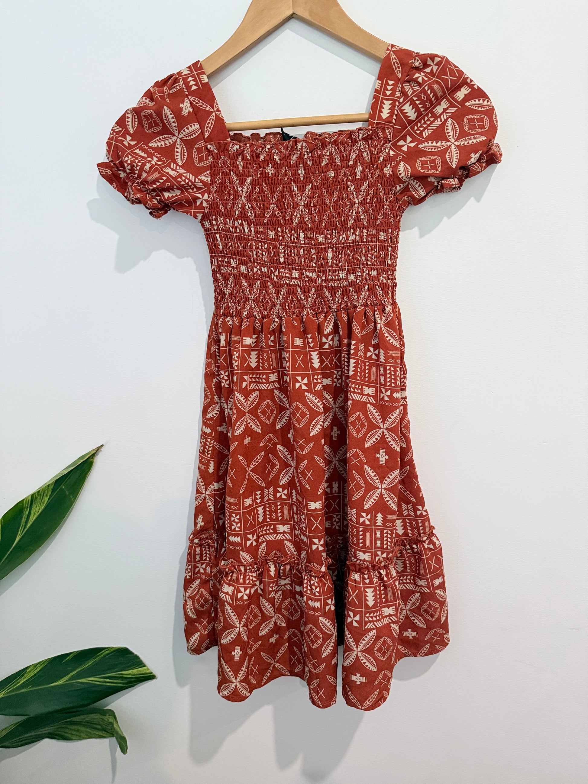 Tanoa Smocked Mini Dress Size 10