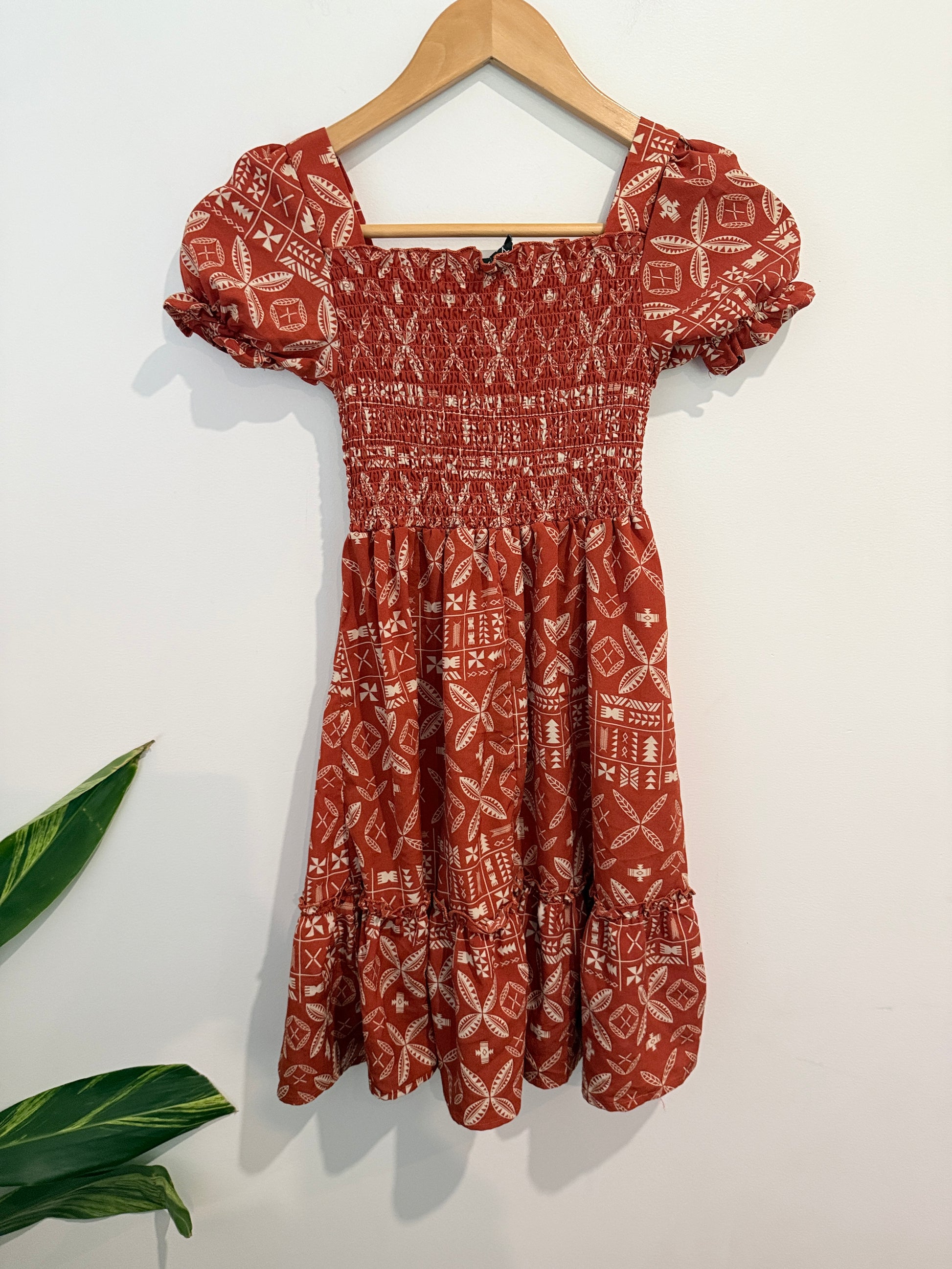 Tanoa Smocked Mini Dress Size 10