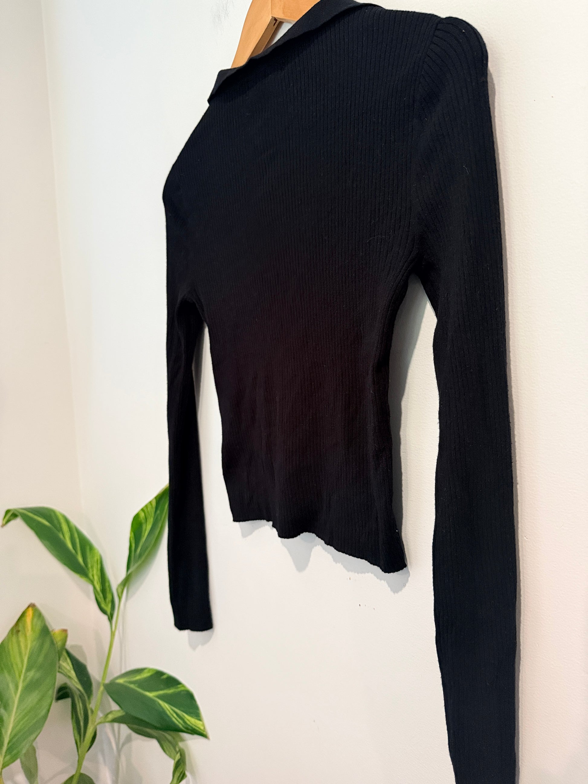 H & M Ribbed Polo Shirt Size XS