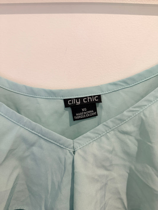 City Chic Ruffle Cami Dress Size XS