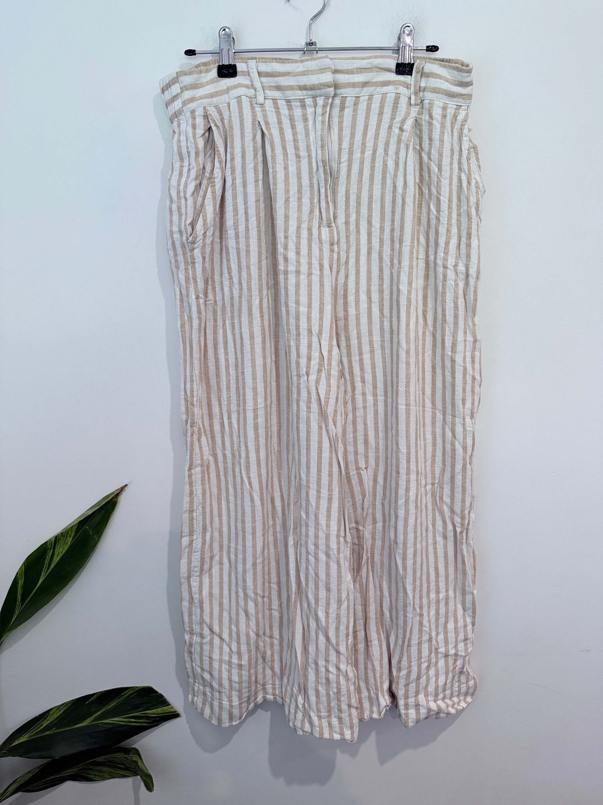 Dotti Striped Wide-leg Pants Size Waist 78cm