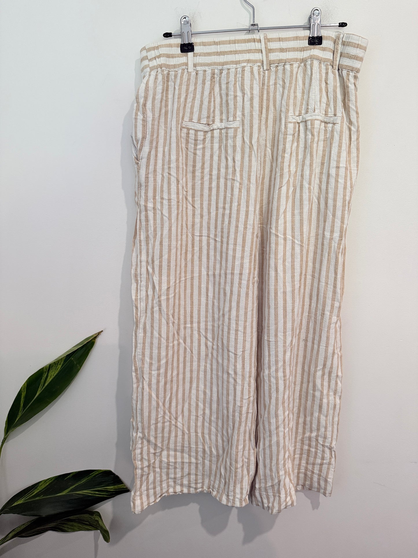 Dotti Striped Wide-leg Pants Size Waist 78cm