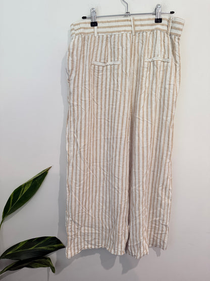 Dotti Striped Wide-leg Pants Size Waist 78cm