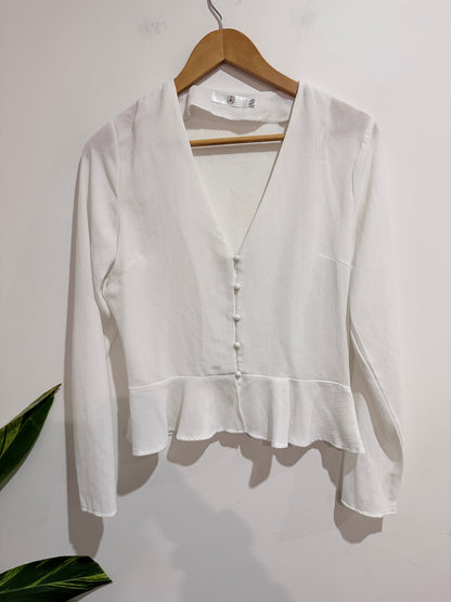 Brand Unknown V-neck Peplum Top Size 10
