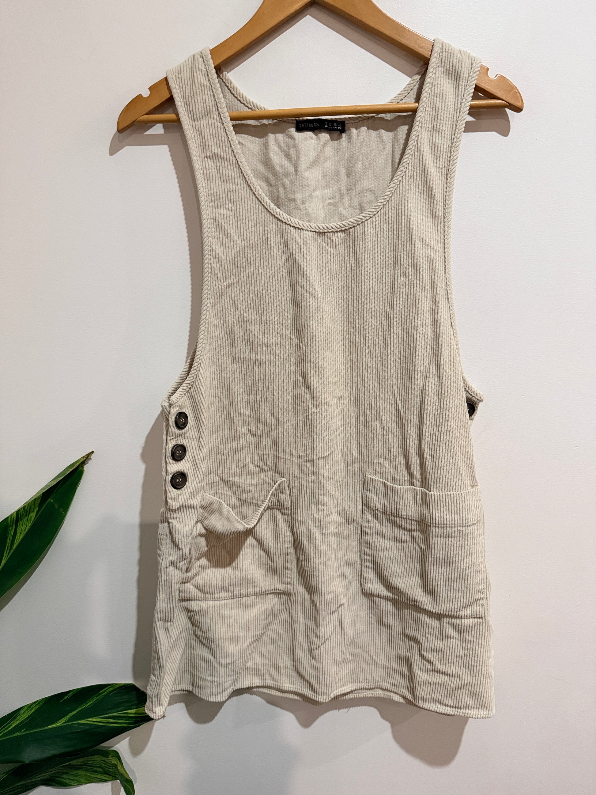 Cotton:on Corduroy Overall Dress Size 10