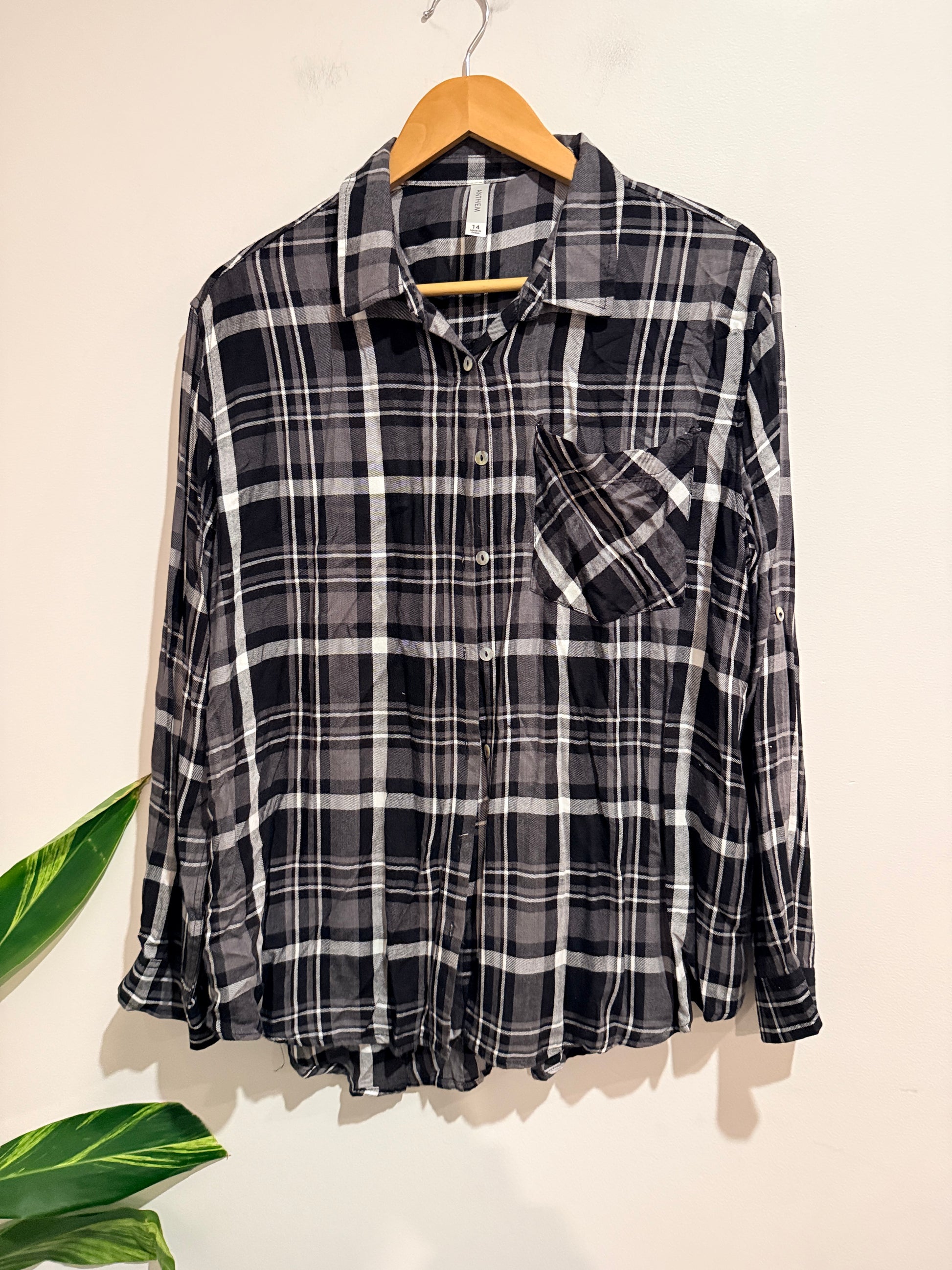 Anthem Flannel Shirt Size 14