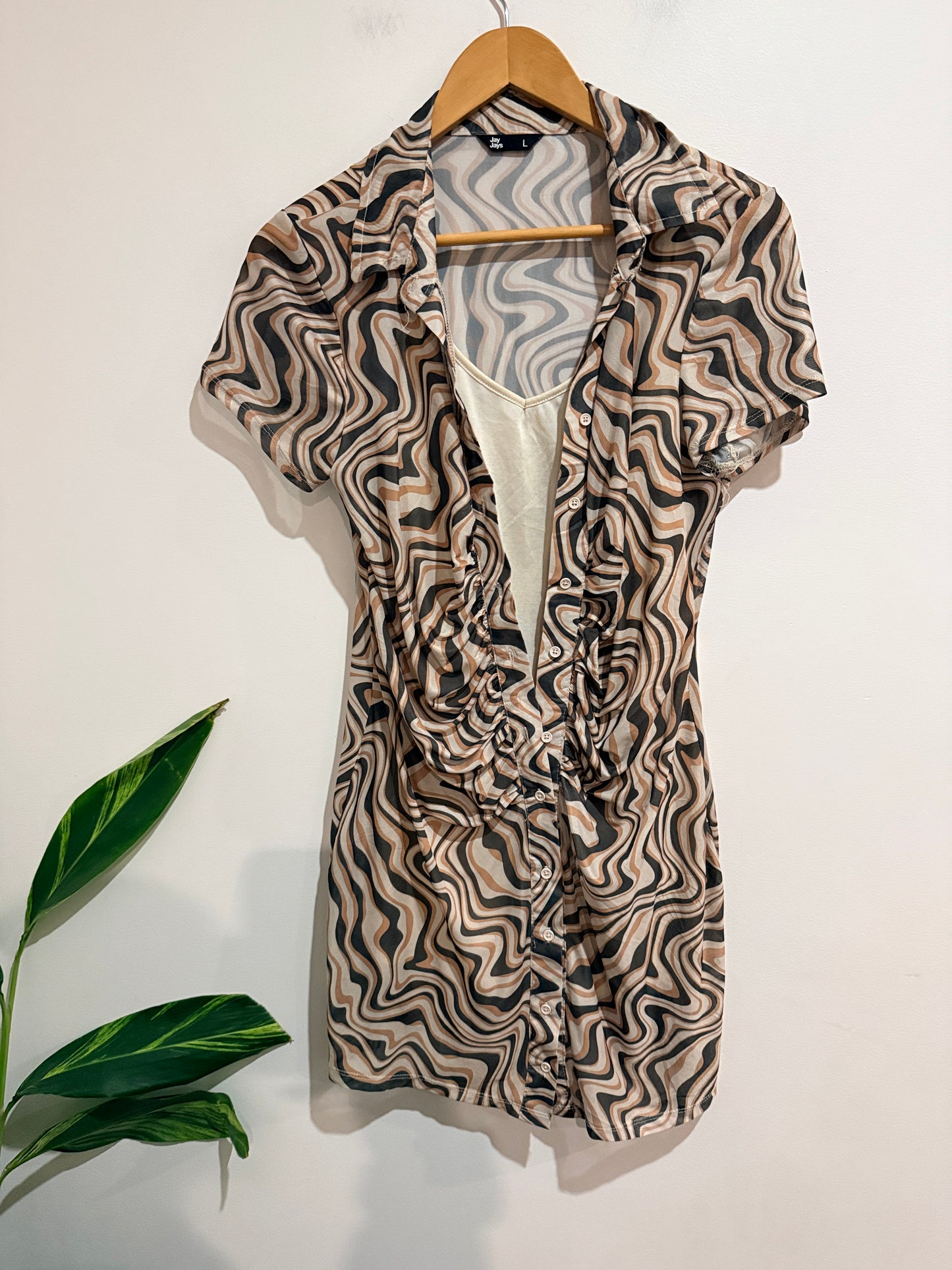 Jay Jays Short-sleeve Dress Size L | U/Arm to U/Arm 50cm