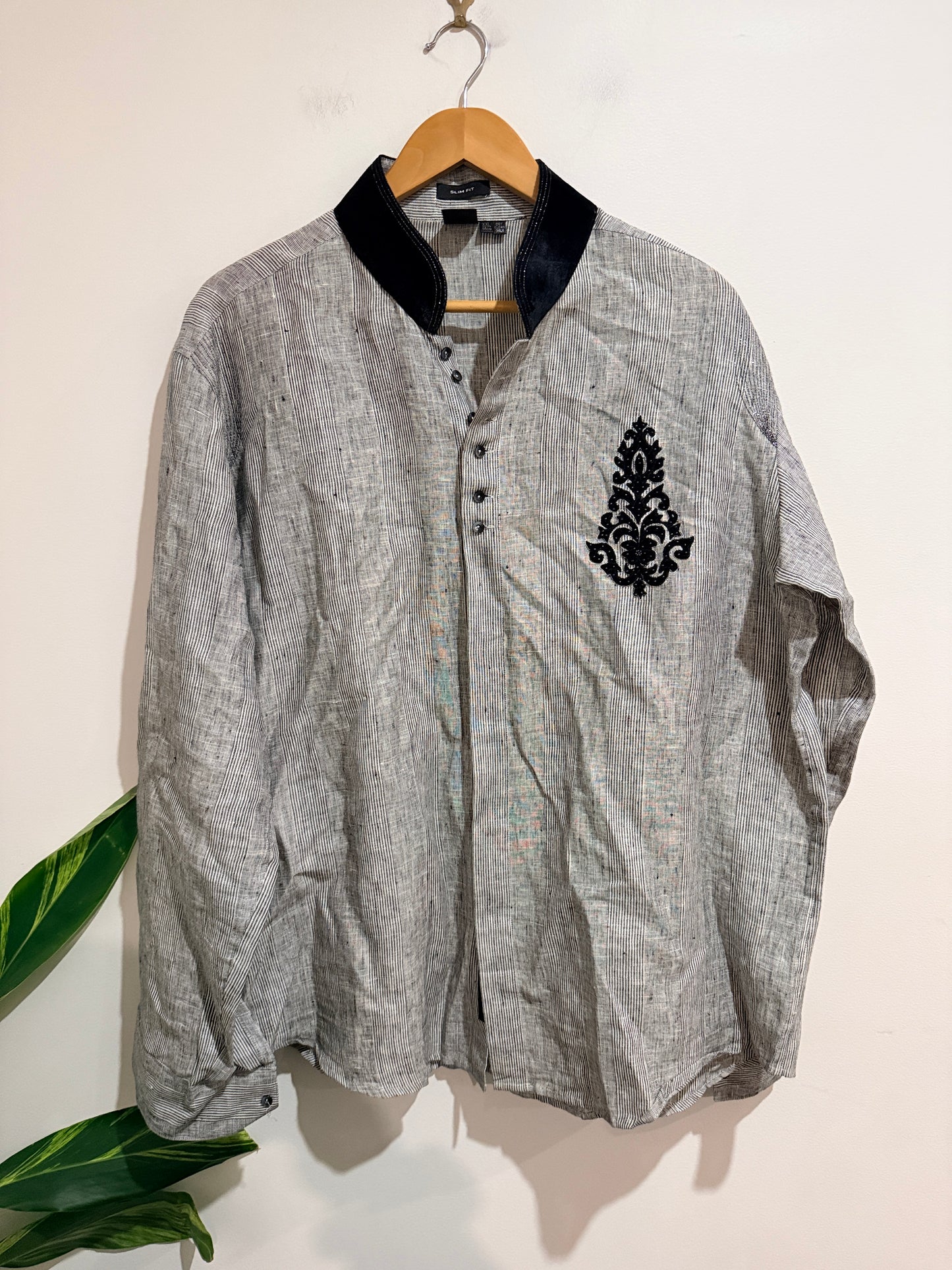 Zillian Striped Long-sleeve Shirt Size XXL